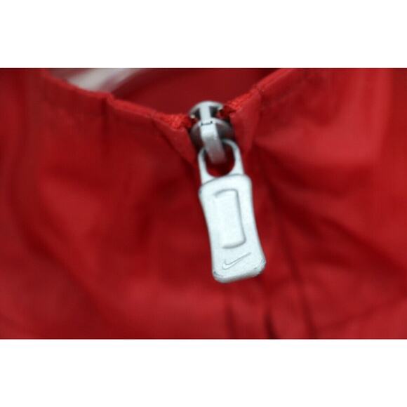 Y2K Nike Boys Youth Sz Large 12-14 Full Zip Oversize Windbreaker Jacket Red - Picture 5 of 11